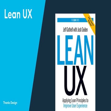 Lean UX - Jeff Gothelf