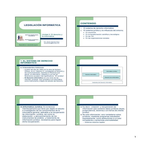 02 Legislacion Informatica   El Derecho Y La Informatica