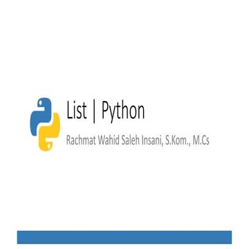 #2 LIST | PEMROGRAMAN PYTHON