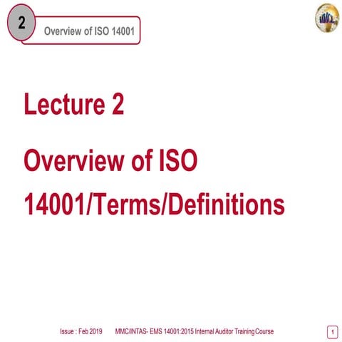 Overview of ISO 14001 Terms and Definitions