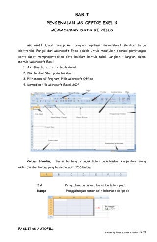 Modul Microsoft Excel Dasar