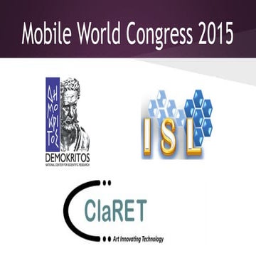 Παρουσίαση του ΕΚΕΦΕ ΔΗΜΟΚΡΙΤΟΣ από την συμμετοχή του στο MWC'15