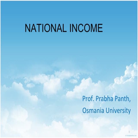 National income concepts