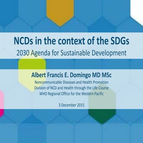 NCDs in the Context of the SDGs