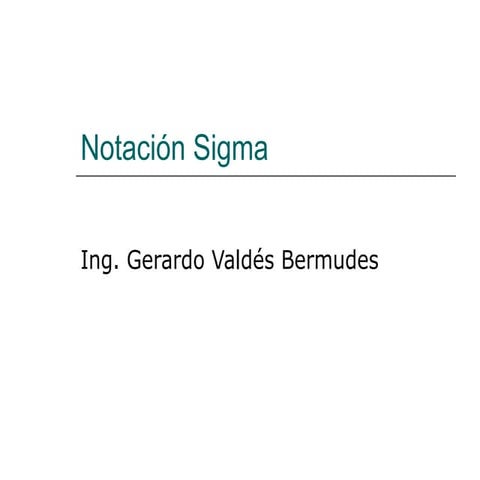 Notación sigma