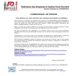 Communiqué de presse FEC FO