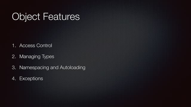 Object Features