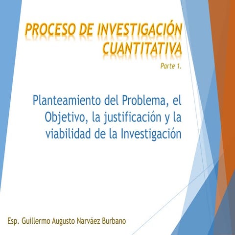 Planteamiento del Problema - Investigación Cuantitativa