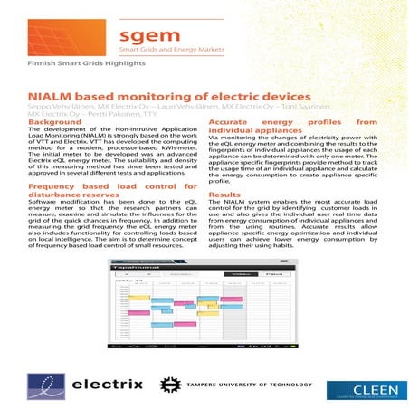 NIALM based monitoring of electric devices