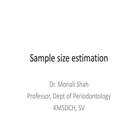 Sample size estimation