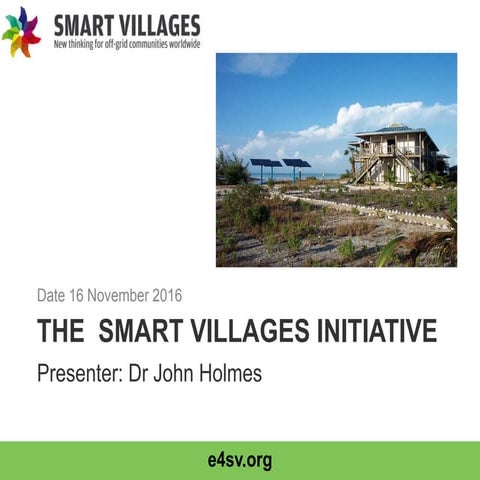 Dominican Republic| Nov-16 | THE SMART VILLAGES INITIATIVE