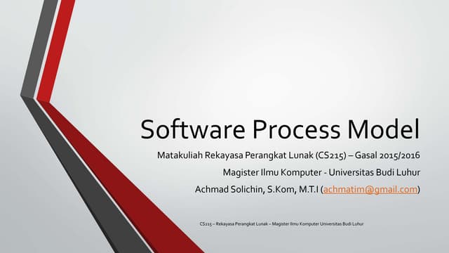 Lecture 02 Software Process Model