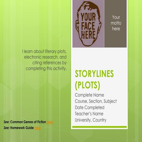 Storyline and & Plot Elements