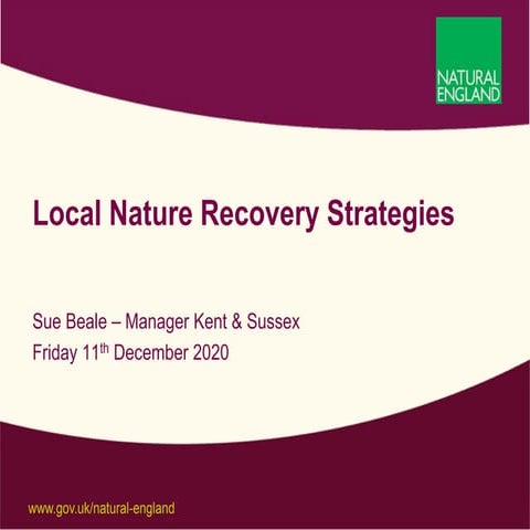 Local Nature Recovery Strategies by Sue Beale