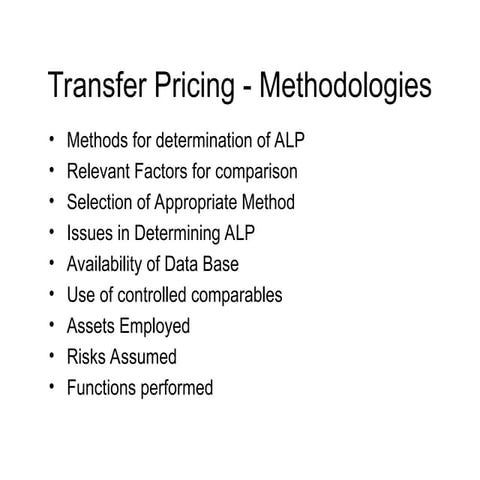 Tolerance range in transfer pricing | PPTX