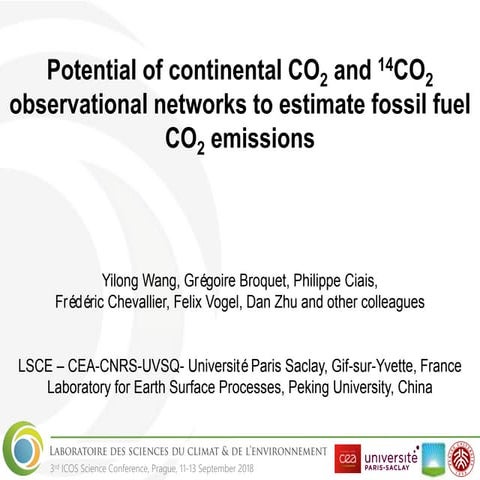 Potential of continental CO2 and 14CO2 observational networks to estimate fos...