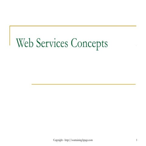 SOA web services concepts