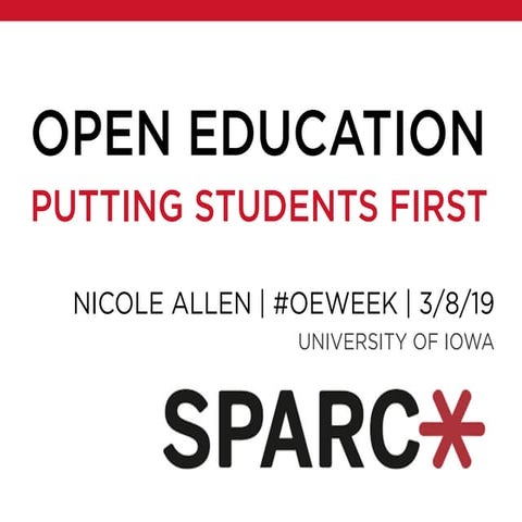 Open Education: Putting Students First