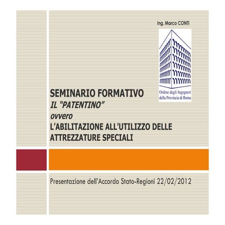 03 121017 patentino-uso_attrezzature_speciali | PDF