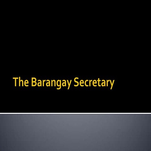 03. 1 the barangay secretary
