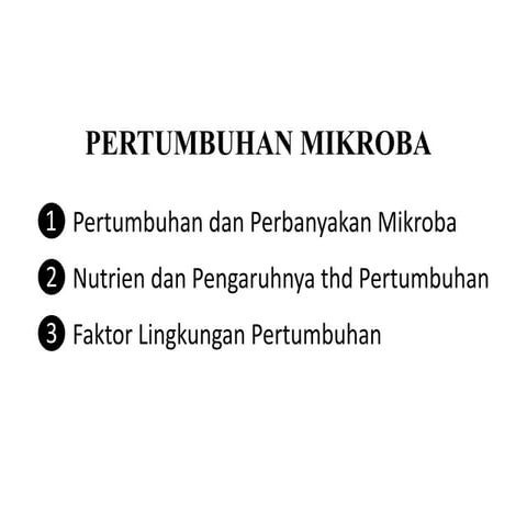 Mikrobiologi - pertumbuhan mikroba