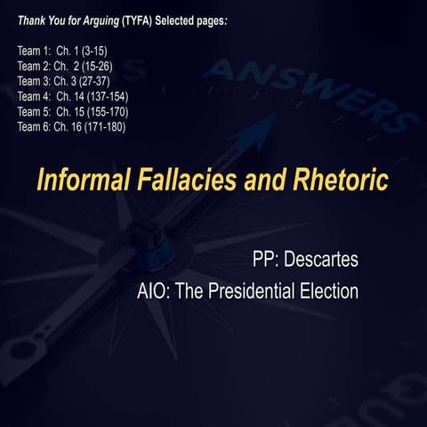 03. intro to argument, informal fallacies