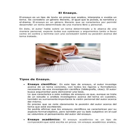Taller sobre el ensayo | DOCX