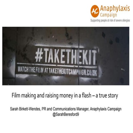 #Takethekit - crowdfunding production of a high-impact video aimed at teenage...