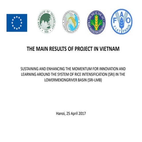 Key FPAR Learning and Draft Work Plans, Vietnam