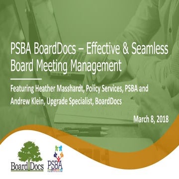 What Can You Do with PSBA BoardDocs ?! | PPT