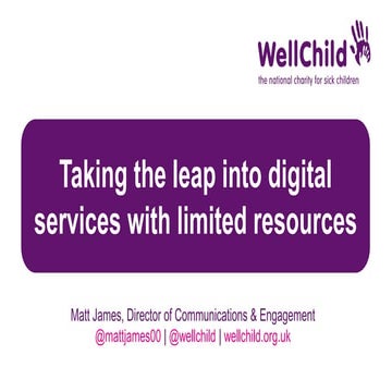 Taking the leap into digital services with limited resources | Charity digita...