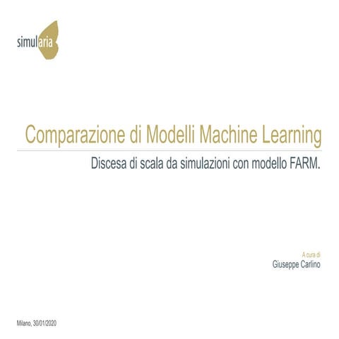 Comparazione di Modelli Machine Learning | PDF