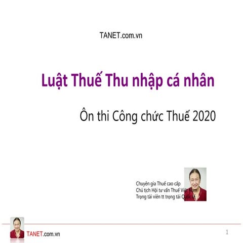 02. Thuế TNCN - Ôn thi Công chức Thuế