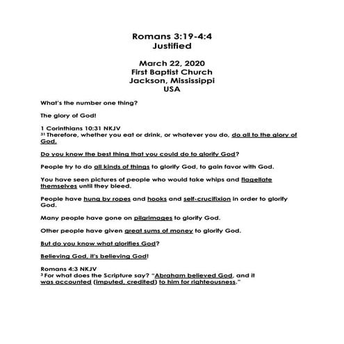 03-22-20, Romans 3;19-4;4, Justified