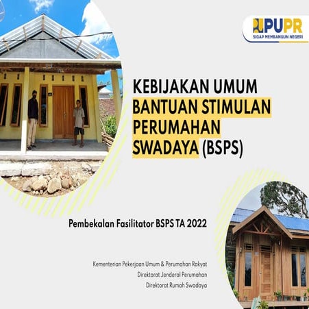 Modul Pelaksanaan BSPS Kementerian Perumahan dan Kawasan Permukiman | PDF