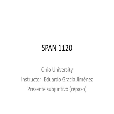 Presente de subjuntivo