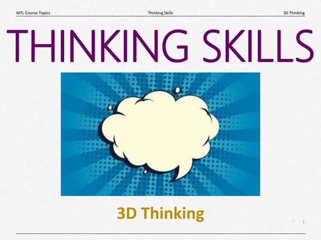 3D Thinking