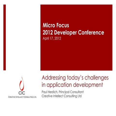Addressing Today's Challenges in Application Development