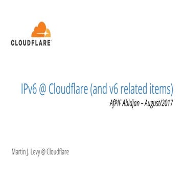IPv6 @ Cloudflare