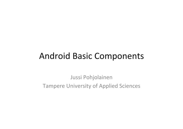 Android Basic Components