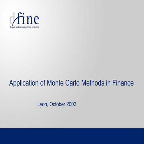 Application of Monte Carlo Methods in Finance | PDF