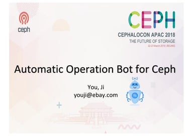 Automatic Operation Bot for Ceph - You Ji