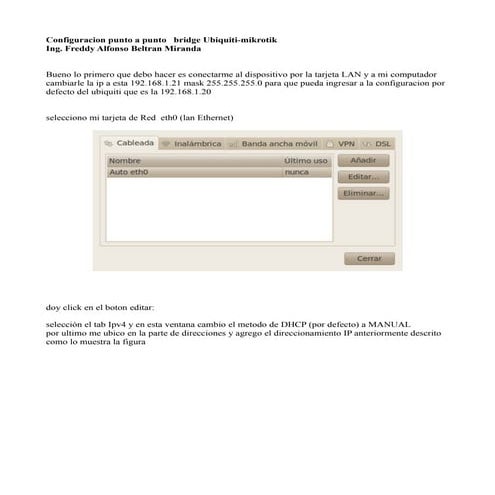 03 configuracion ubquiti nanoloco punto a punto y multipunto bridge mikrotik ...