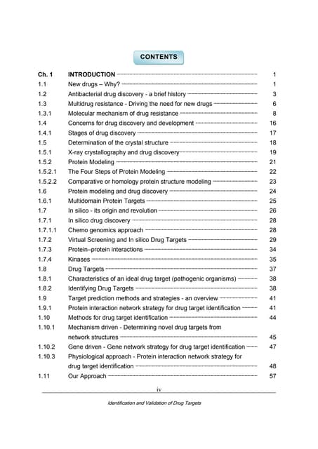 Thesis order table of contents