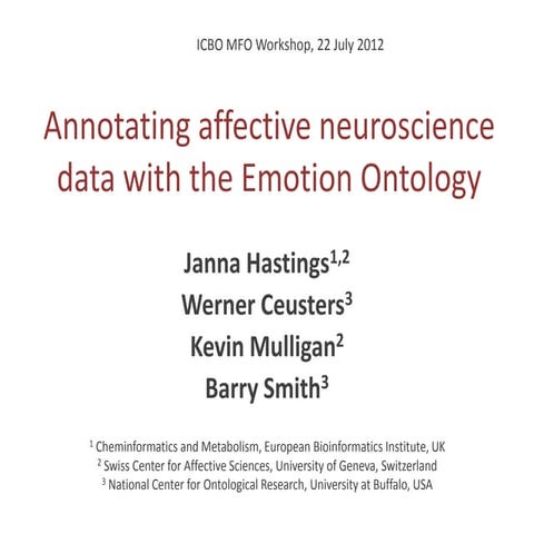 Emotion Ontology and Affective Neuroscience
