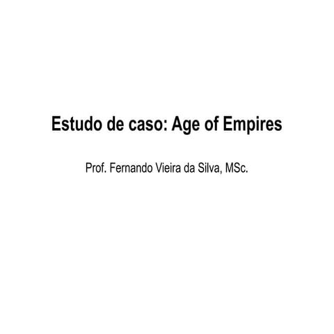 Arquitetura de Jogos Multi-jogadores: Estudo de caso "Age of Empires"