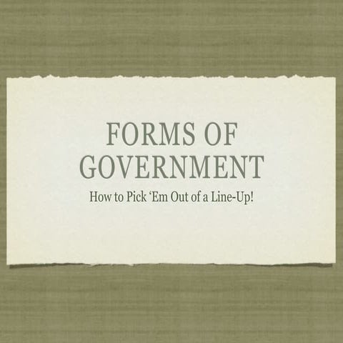 03 - Forms of Government