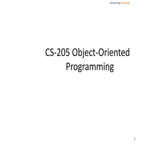 Fundamentals of OOP (Object Oriented Programming) | PPTX