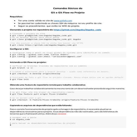 Git flow no projeto