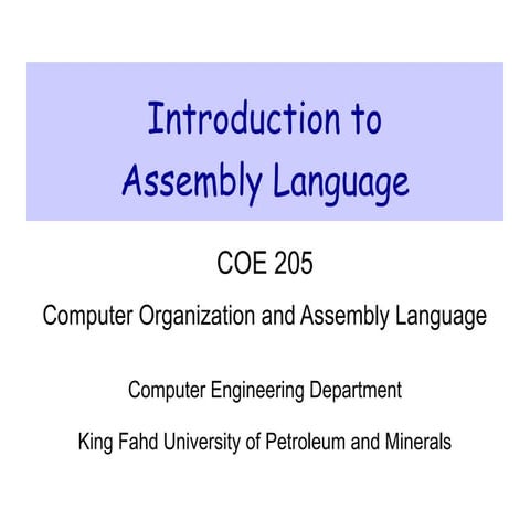 Introduction to Assembly language Programming.ppt